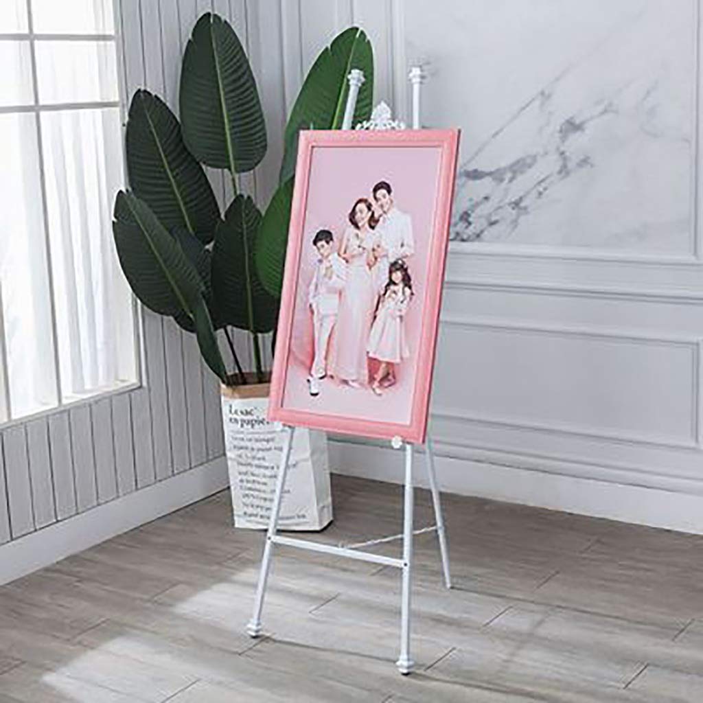 Caballete De Metal Resistente Y Duradero, Trípode Portátil, Telescópico con Altura Y Ángulo Ajustables, Ideal para Ferias Comerciales, Pintura, Carteles, Etc., Color Blanco, 120 Cm.