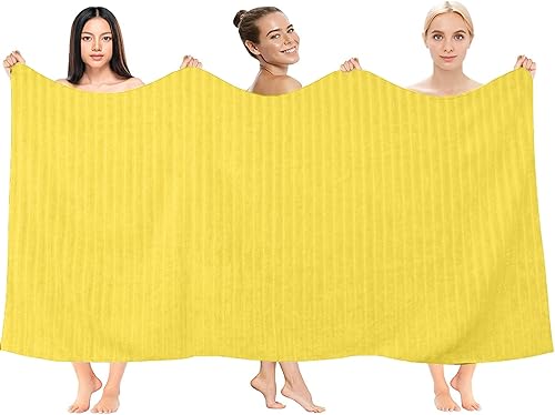 Vista 135 de DAN RIVER Paquete de 1 toalla de baño de 40 x 80 pulgadas, toallas de baño extragrandes de secado rápido para baño, toallas suaves y absorbentes