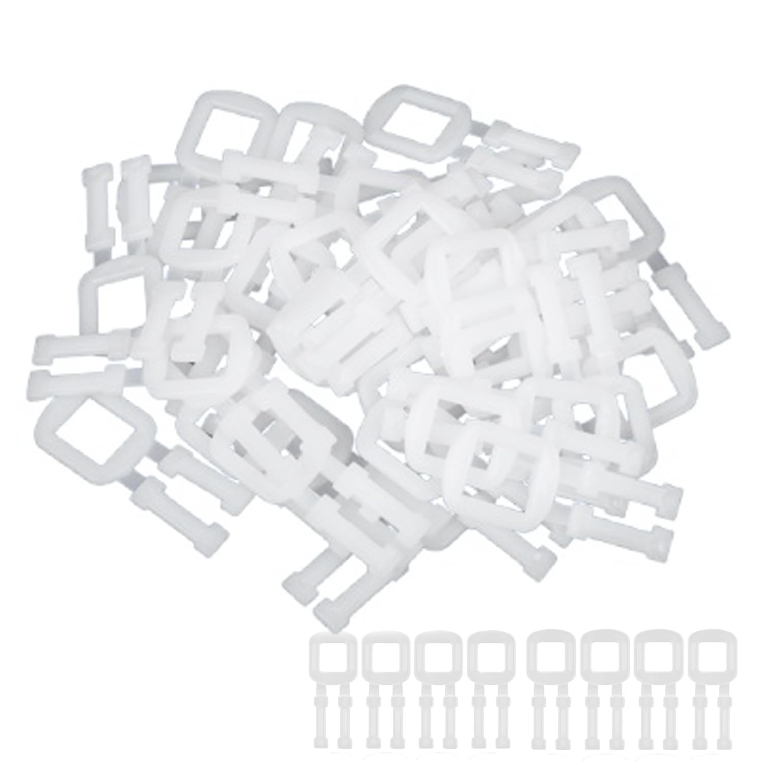 ArrErr 100 Pack Box Packing Strapping Buckles Plastic Banding Clip Gripper Seals for Packaging Strapping Banding Roll Polyester Strapping 1/2 Inch Strap Coil Polypropylene Pallet PP Flat Woven Cord