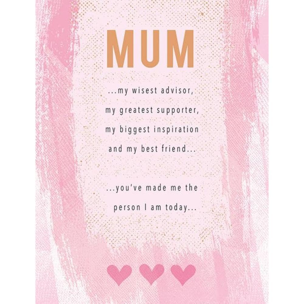 Piccadilly Greetings Mother's Day Card, Sentiment Message for Mum - 8 x 6 inches