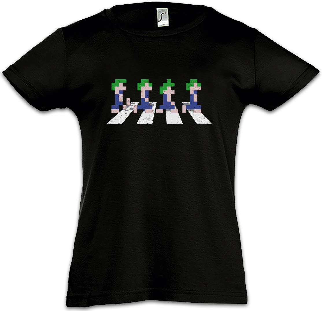 Urban Backwoods Girls Black Lemmings Road Kids Children T-Shirt Size 8 Years