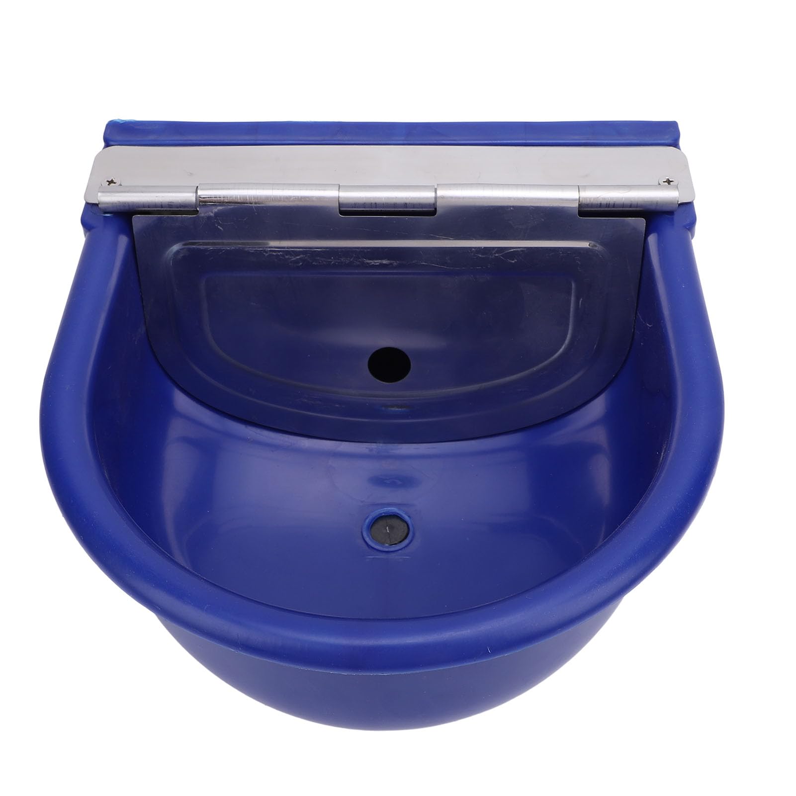 Mangiatoia Automatica per Bestiame in Acciaio Inossidabile, Livello Dell'acqua Regolabile, Ranch con Abbeveratoio per Bestiame per Cavalli, Bovini, Capre, Forniture per Animali (blu scuro)