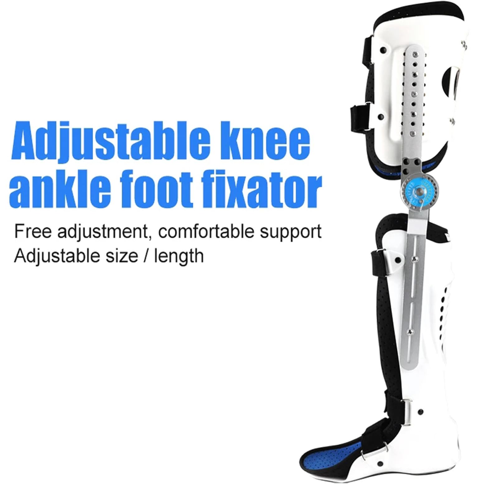 Inmovilizador Rodillera, Cadera Ajustable con Bisagras Rodilla Tobillo Pie Ortesis Abducción, Corrector Postoperatorio Ciática, para Lesiones Articulares Y Rehabilitación Ortopédica
