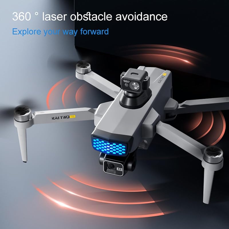 Gleto GPS Drón 4K Kamerával, 3-Tengelyes Gimballal, 50 Perces Repülési Idő, Akadályérzékelés, Követés Funkcióval, 249g Alatti, Összecsukható