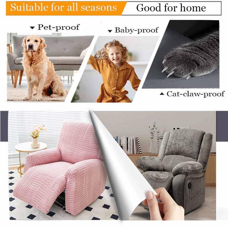 Copripoltrona Relax Reclinabile Elasticizzato, Fodera per Poltrona Reclinabile 1/2/3 Posto, Copri Poltrona Relax con Braccioli Elettrica(E,3 Seats(G,4 Seat)