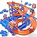 Toddler Toys for 3 4 5 6 Year Old Boys Kids Girls, 96 Pcs Puzzle Track Car Set for Kids Boys Toddlers 3-5 4-6, 4-Tier Puzzle Race Tracks Car Toys Set, Race Track Birthday for Toddlers