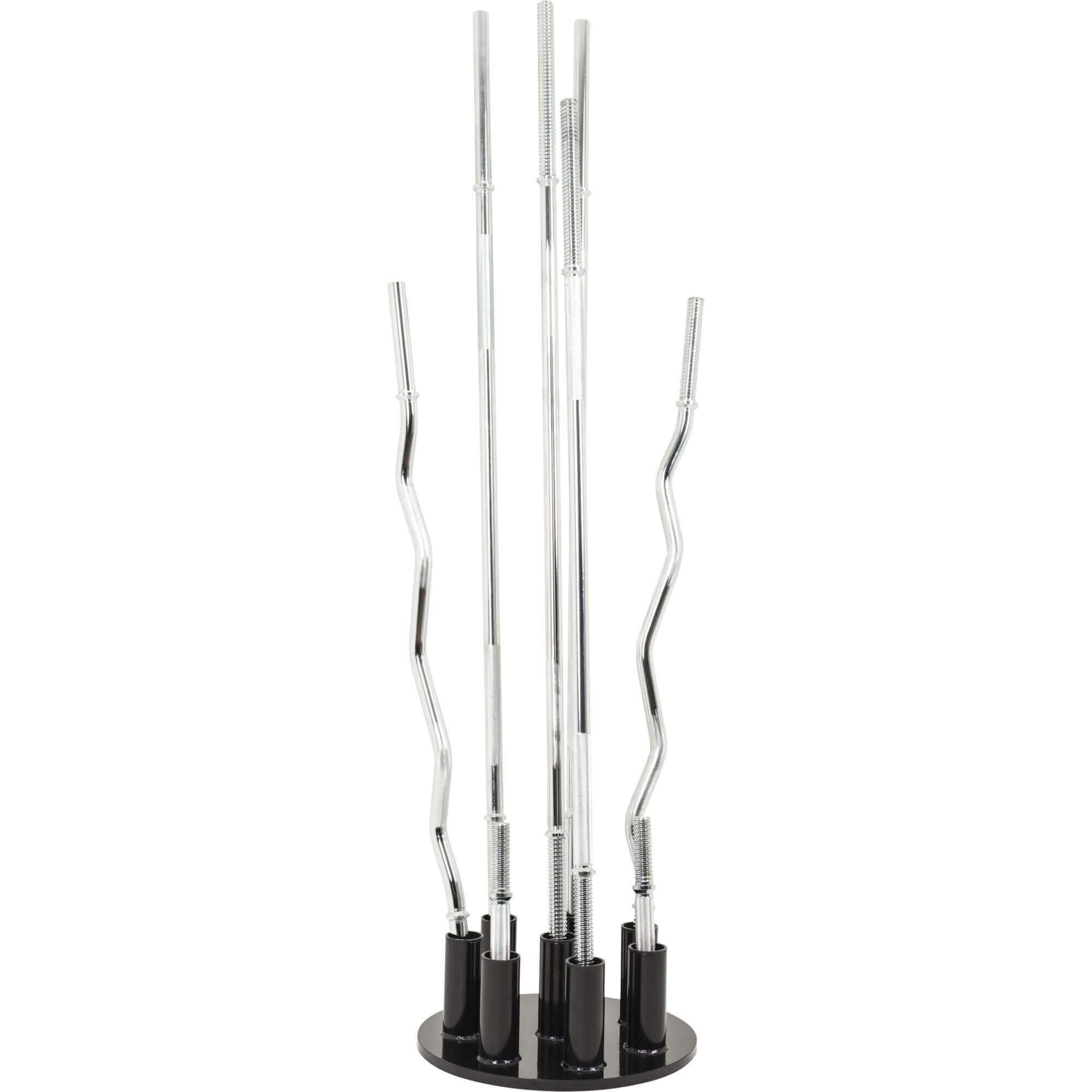 GORILLA SPORTS® Langhantelablage - für 8 Stangen mit 30 mm / 50 mm Aufnahme, 44 x 17 cm, Vertikal, Platzsparende - Hantelständer, Hantelablage, Langhantelständer, Stangen-Halterung, Krafttraining