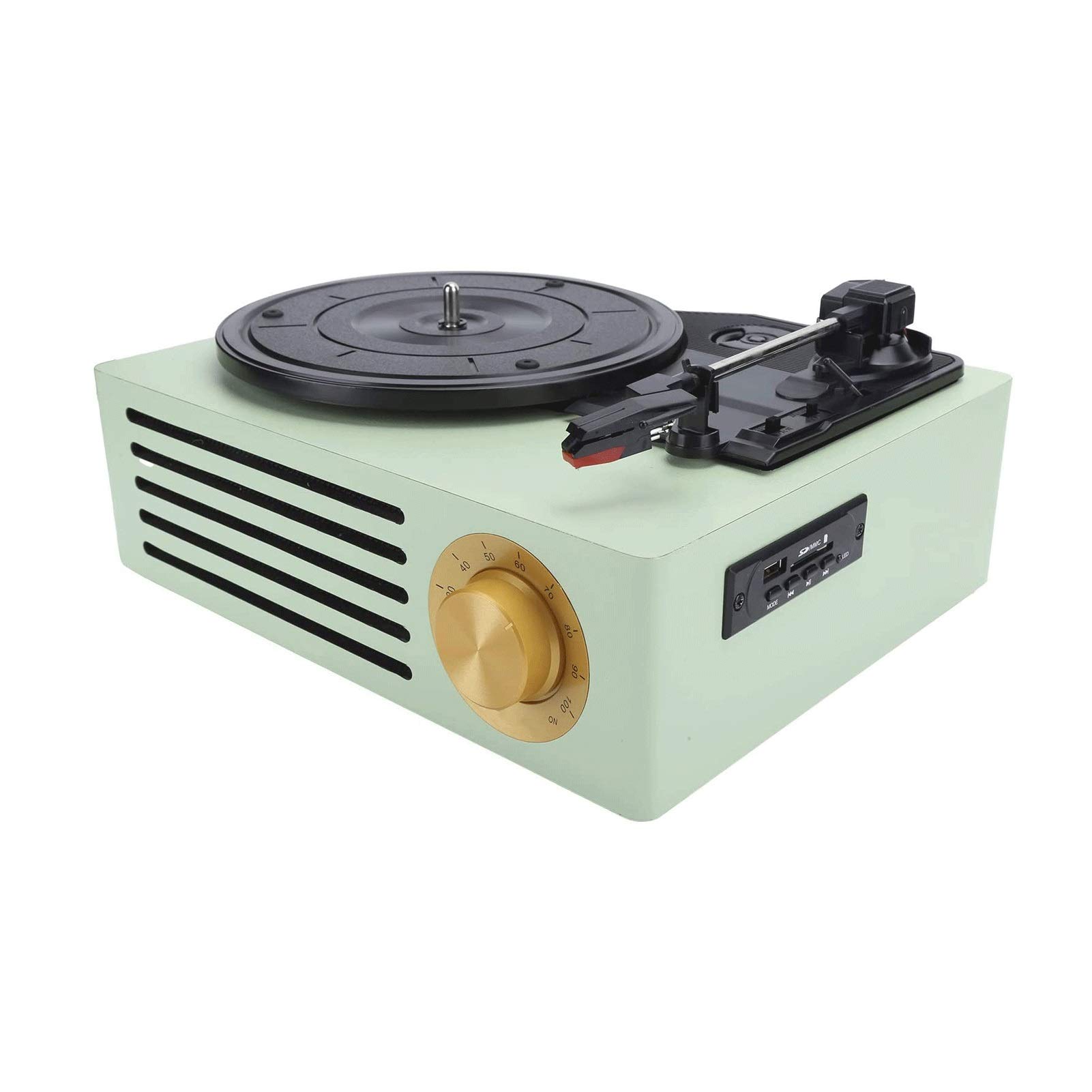 Grammofono retrò, giradischi in vinile, supporto dischi in vinile 7 pollici, 10 pollici, 12 pollici, 33/45/78 giri/min la riproduzione, supporto uscita RCA