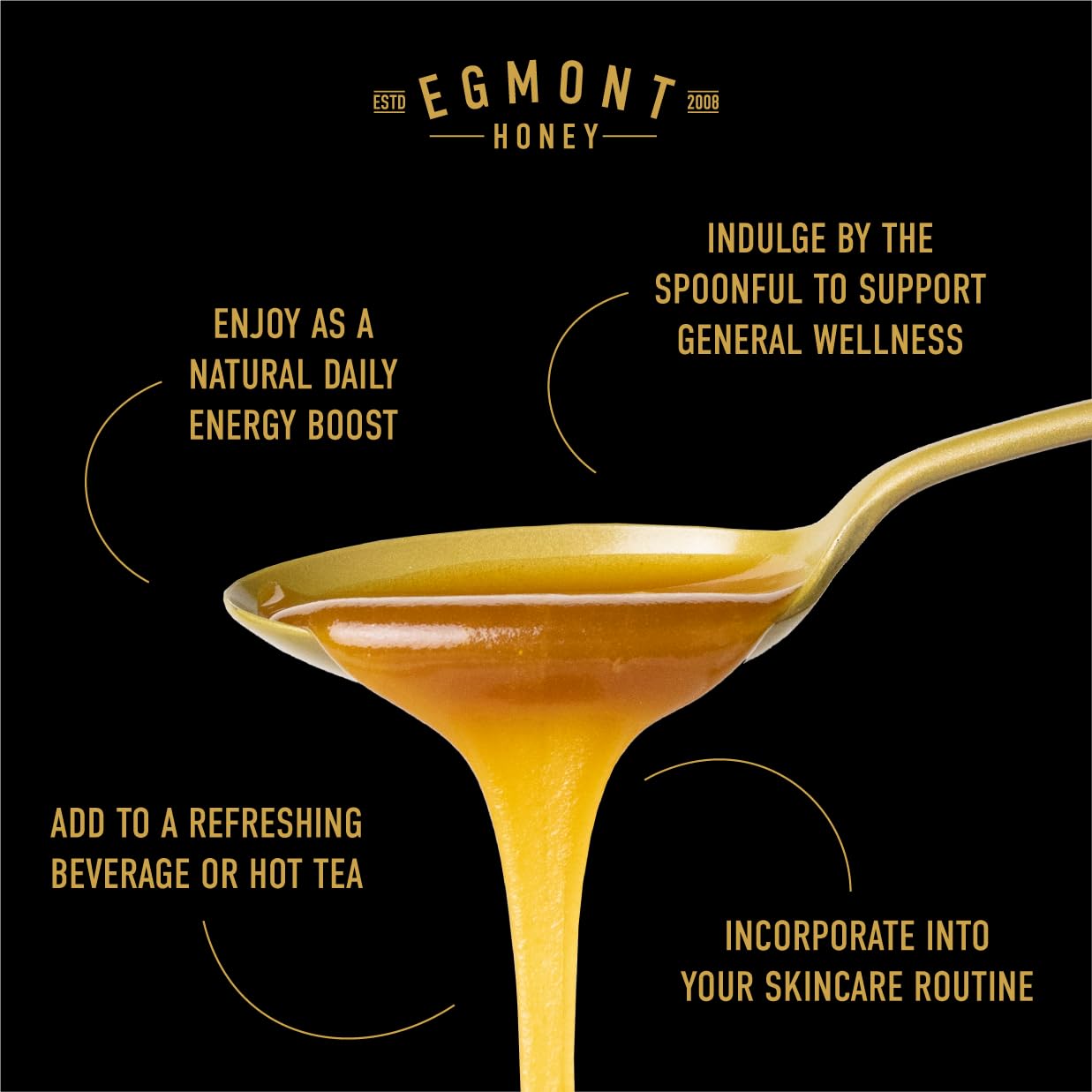 Egmont Honey Manuka Honey UMF 23+ MGO 1050+ 8.8oz (250g) | NON-GMO, Kosher, Recycled plastic jar, Traceable 100% Pure Authentic New Zealand Honey, UMF & MGO Certified