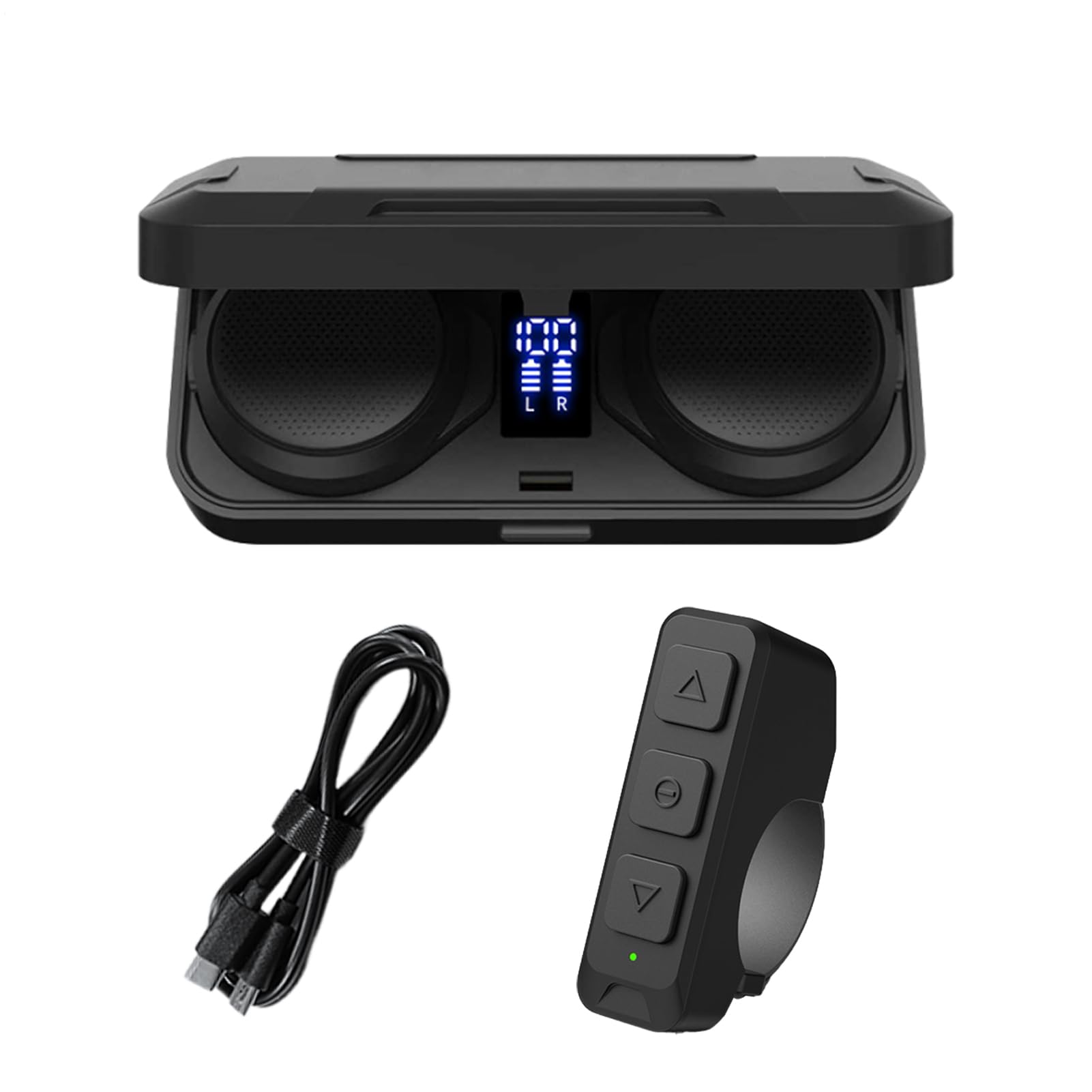Auricolare wireless ricaricabile Cuffie portatili, ricaricabili e | Wireless Custodia di ricarica per auricolare, moto, cuffia impermeabile, guida, viaggio, pendolarismo