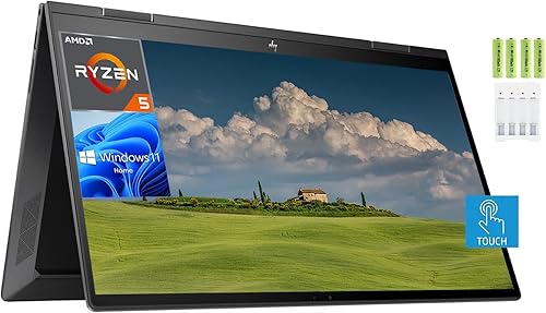 HP Envy x360 - Computadora portátil convertible con pantalla táctil FHD de 15.6 pulgadas, 6 núcleos AMD Ryzen 5 5625U (hasta 4.3 GHz), 16 GB de RAM,