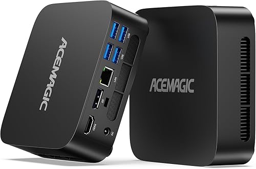 Vista 15 de ACEMAGIC K1 Mini PC AMD Ryzen 4300U 16GB DDR4 1TB SSD Mini Computadoras (Turbo 3.7GHz), Win 11 Pro Radeon 4K Triple Display Computadoras
