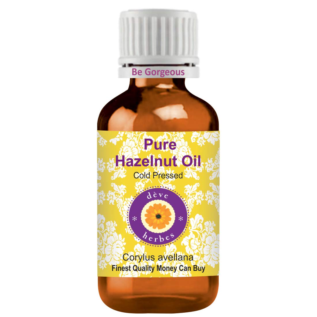 Deve Herbes Pure Hazelnut Oil (Corylus Avellana) 100% Natural Therapeutic Grade Cold Pressed for Personal Care, 100 ml