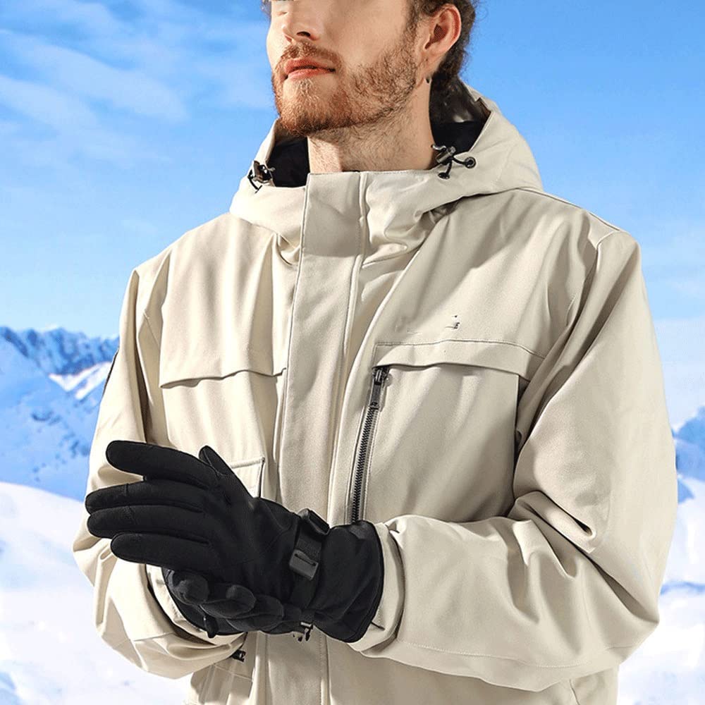 Wasserdichte Winter-Fahrradhandschuhe, Outdoor-Sport, Laufen, Touchscreen, rutschfest, warm, volle Finger
