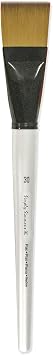 Simply Simmons Short Handle Flat X-Large Soft Synthetic Brush, Multicolor