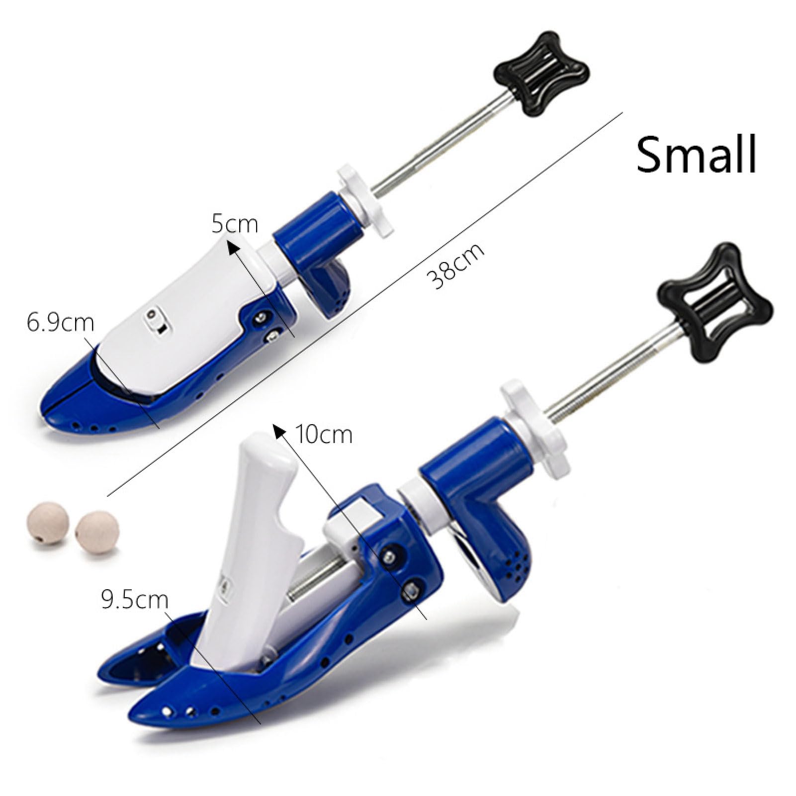 REVAHI Plástico Estirador de Zapatos, Hormas para Zapatos para Mujer Hombre, Expansor de Zapatos, Ajustable Longitud y Anchura, Azul