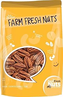 Whole, Shelled & Dry Roasted Georgia Pecans With Himalayan Salt (1 Lb.) - Small Batch Roasted - Vegan & Keto Friendly - Healthy Southern Tastiness - Farm Fresh Nuts Brand