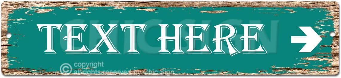 Any Text HERE Any Name Customize Personalize Man CAVE Street Sign Chic Rustic Street Plate Sign Bar Cafe Restaurant Shop Home Man cave Decor Gift Sign (Maroon, with Out Arrow)