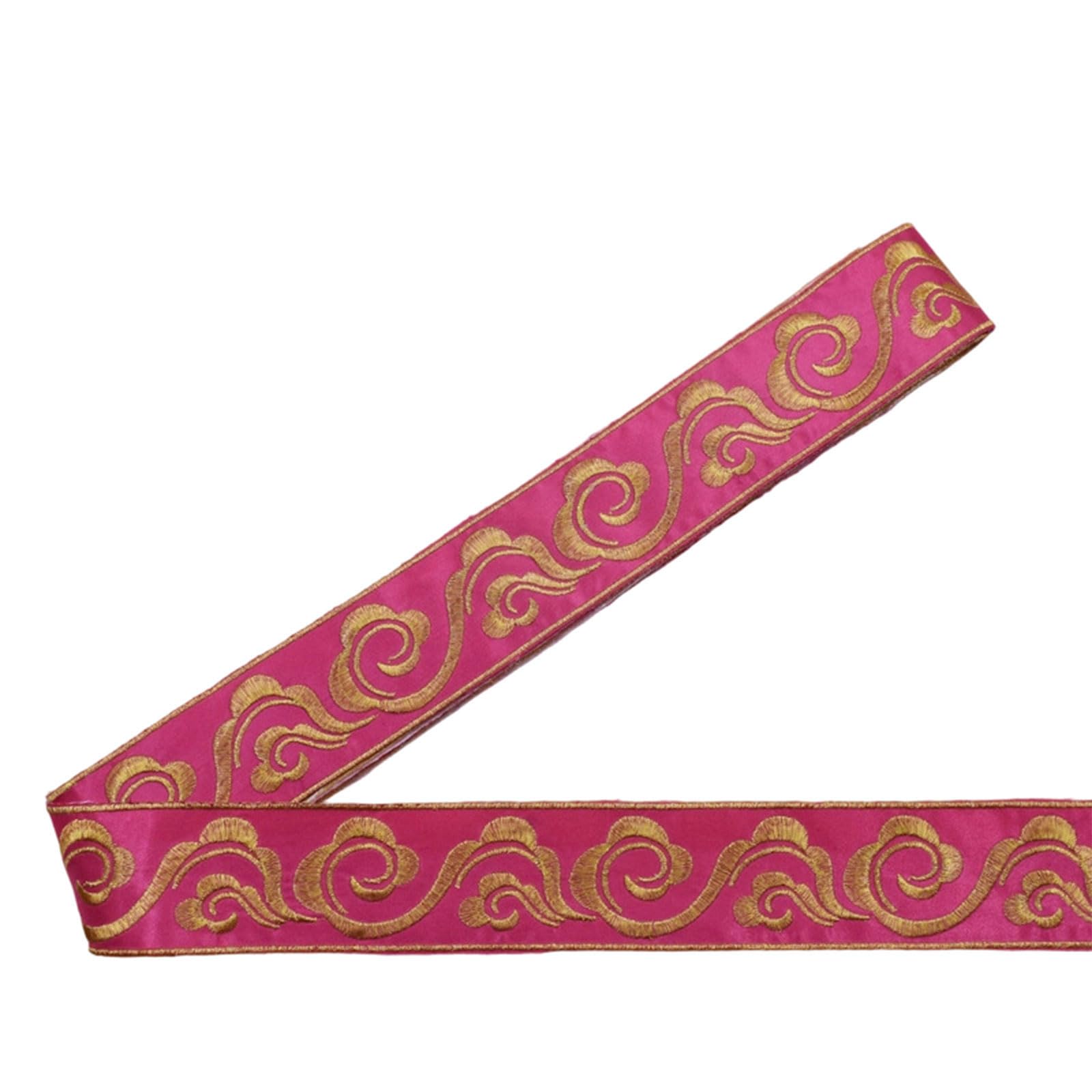 Xinsheinelry Iron on Embroidery Applique 4.7M Long Washable Adhesive Fabric Tape Tape for Traditional Costume Dressmaking Decoration Tradition Clothing Accessories