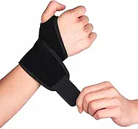 Munhequeira De Alta Compressão Estabilização Elástica Velcro Ajustável Atoalhada Premium Profissional - Protetor Punho E Pulso Para Tendinite Articulação Ideal Recuperação Ortopédica Alívio Dores Nas Mão Lesão Tala Tratamento Cor Preto