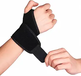 Munhequeira De Alta Compressão Estabilização Elástica Velcro Ajustável Atoalhada Premium Profissional - Protetor Punho E Pulso Para Tendinite Articulação Ideal Recuperação Ortopédica Alívio Dores Nas Mão Lesão Tala Tratamento Cor Preto