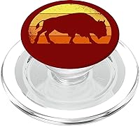 Vista 7 de Retro Buffalo Wild Animal I Sundown Bison PopSockets Adhesive PopGrip