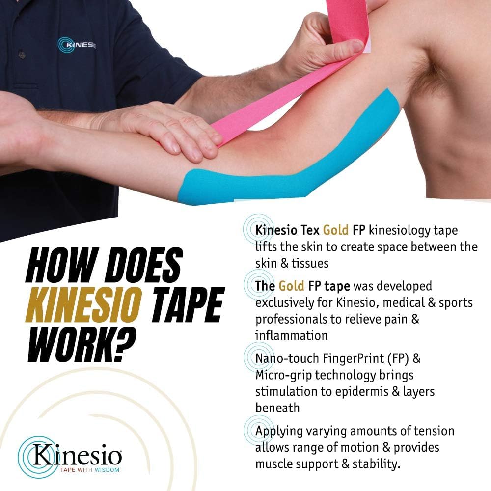Kinesio Tex Gold FP (FingerPrint) Tape - Red - 2" x 16.4'