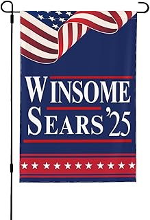 Winsome Sears 2025 Virginia Governor flag Election Republican 12x18 Double Side Yard Banner No Flagpole