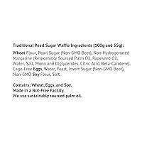 Vista 3 de Auténticos waffles belgas importados de azúcar de perlas (tradicionales, [2x] 3.53 onzas y [3x] 2.7 onzas de gofres)
