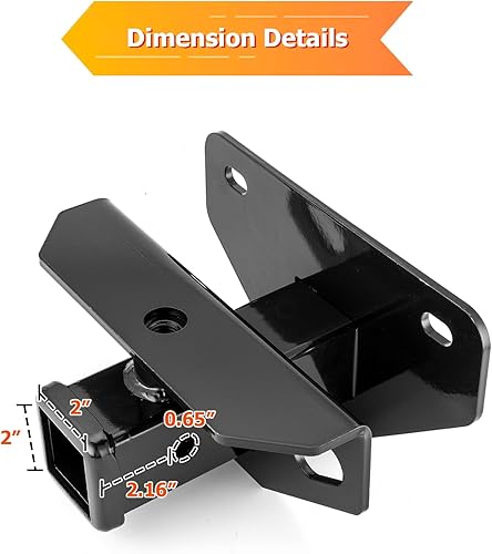 Vista 11 de WeiSen Receptor de enganche de remolque trasero de 2 pulgadas clase 3, compatible con Dodge Ram 1500 1500 5ª generación (DT) con parachoques
