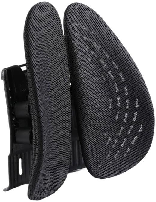 Office Chair Lumbar Support Breathable Pillow Polyester Car Backrest Adjustable Pad