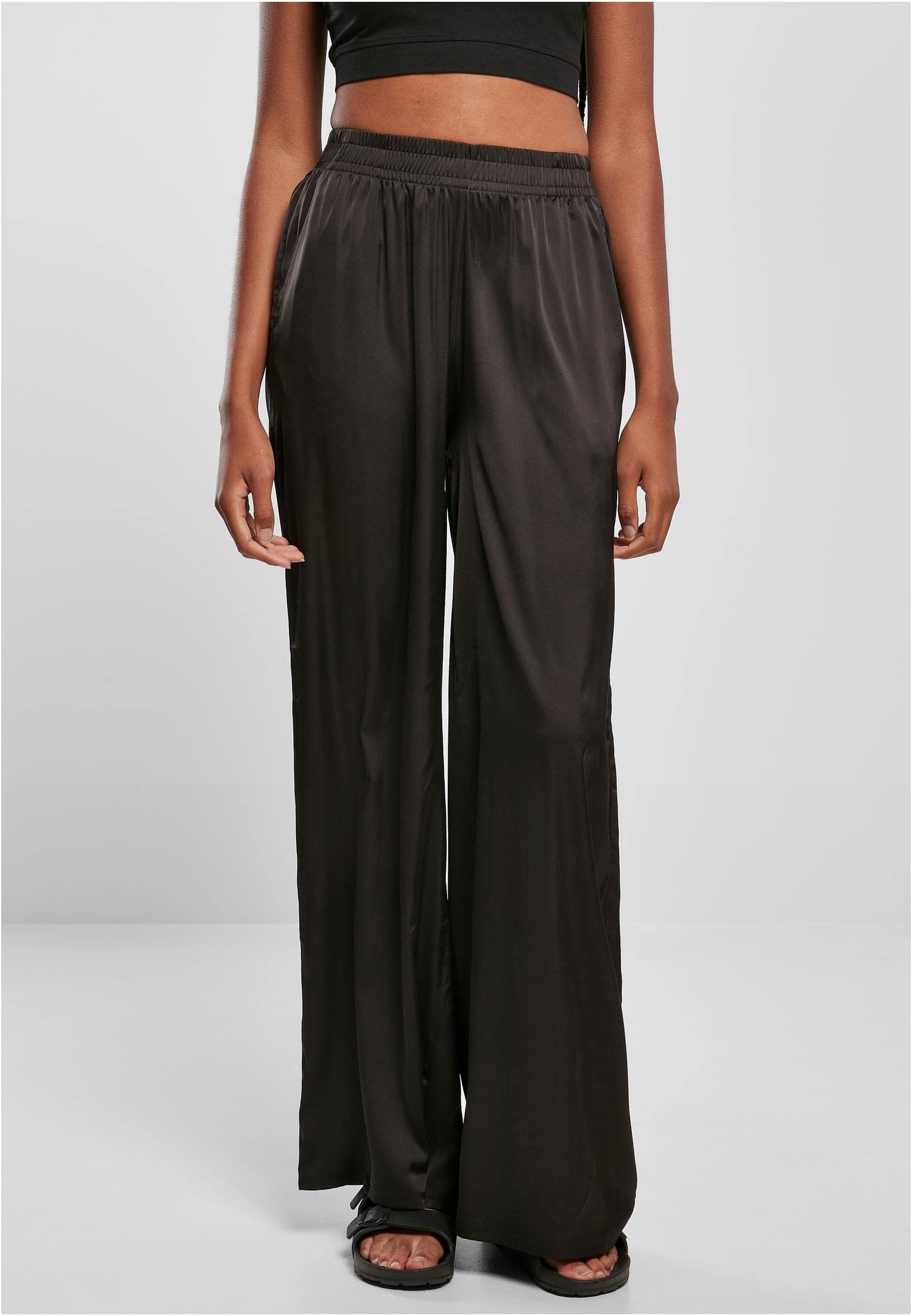 Urban Classics Damen Ladies Satin Wide Leg Pants