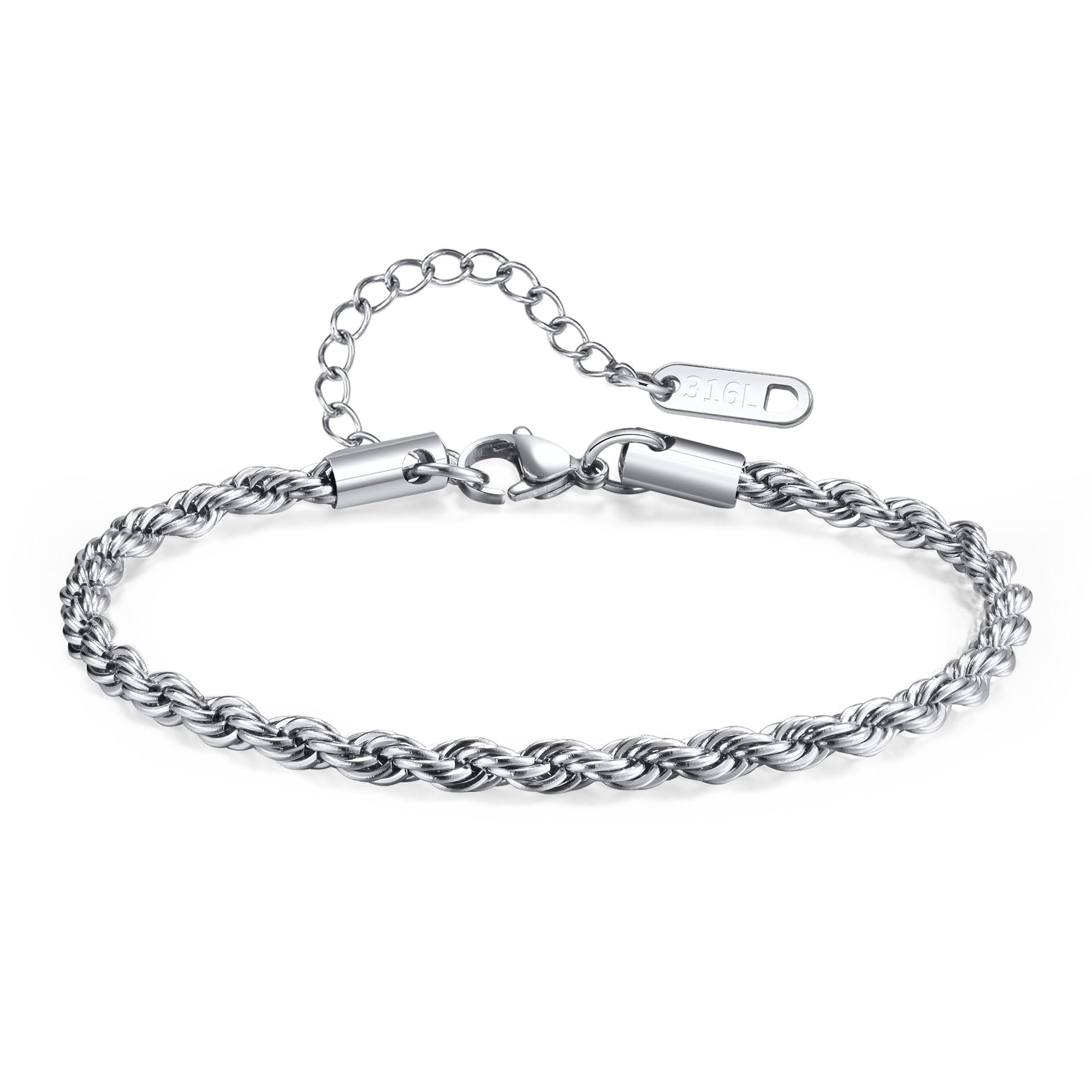 Bracciali a catena cubana in acciaio inossidabile