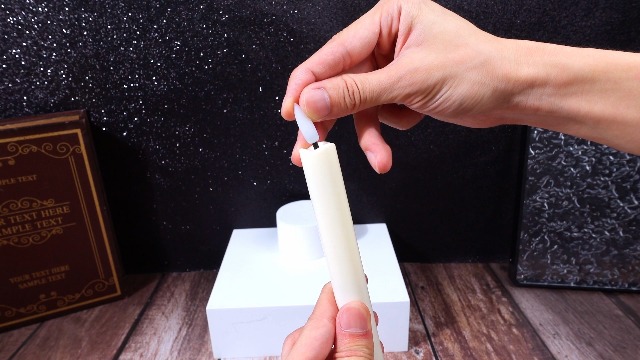 Image of VIHOSE 24 Pcs Flameless Taper Candles with Holders, Gold, Elegant Style