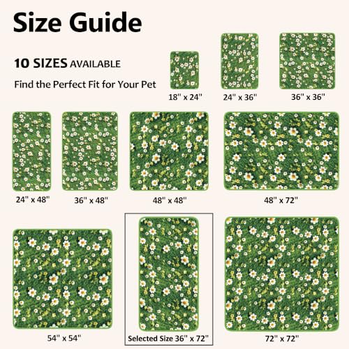 Image of Washable Pee Pads for Dogs, Reusable Puppy Potty Training Pads, Ultra-Absorbent Thick Waterproof Leak-Proof Non-Slip Pads & Mat for Crate, Playpen, Floor, Whelping & Housebreaking , 2 Pack 36 inchx72 inch