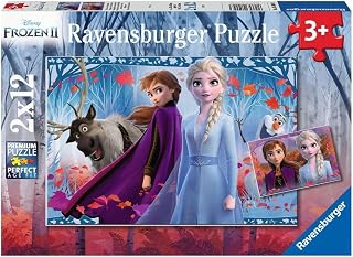 Ravensburger 05009-2x12 Piece Children's Puzzles from 3 Years - Disney Frozen 2 - Journey into the Unknown - a fun activity for the family and children