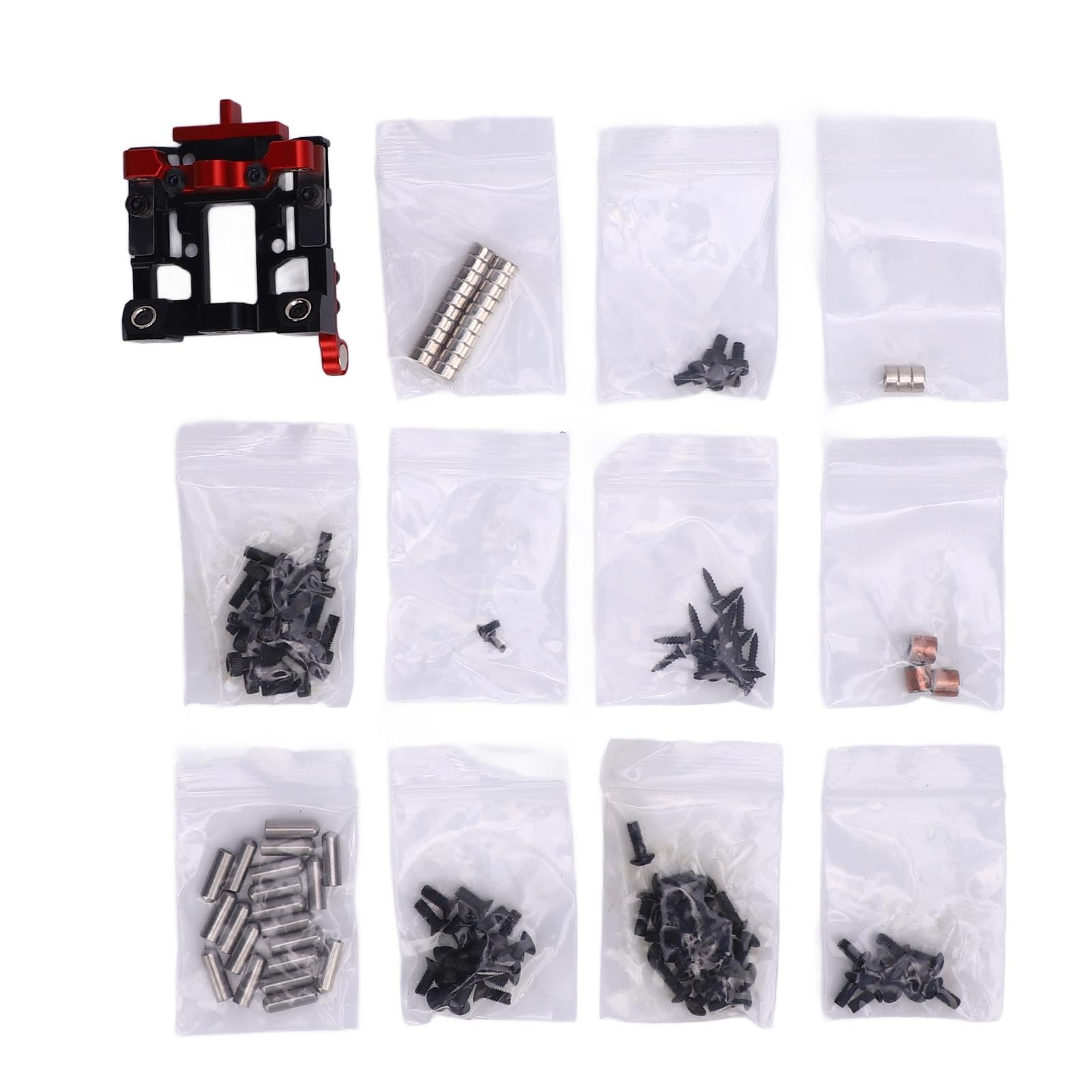 Bewinner Kit di Strumenti per l'interruttore della Testina dell'estrusore per Stampante 3D con Boccole Guida della Navetta, Elementi di Fissaggio e Viti di Montaggio in Lega di Alluminio per