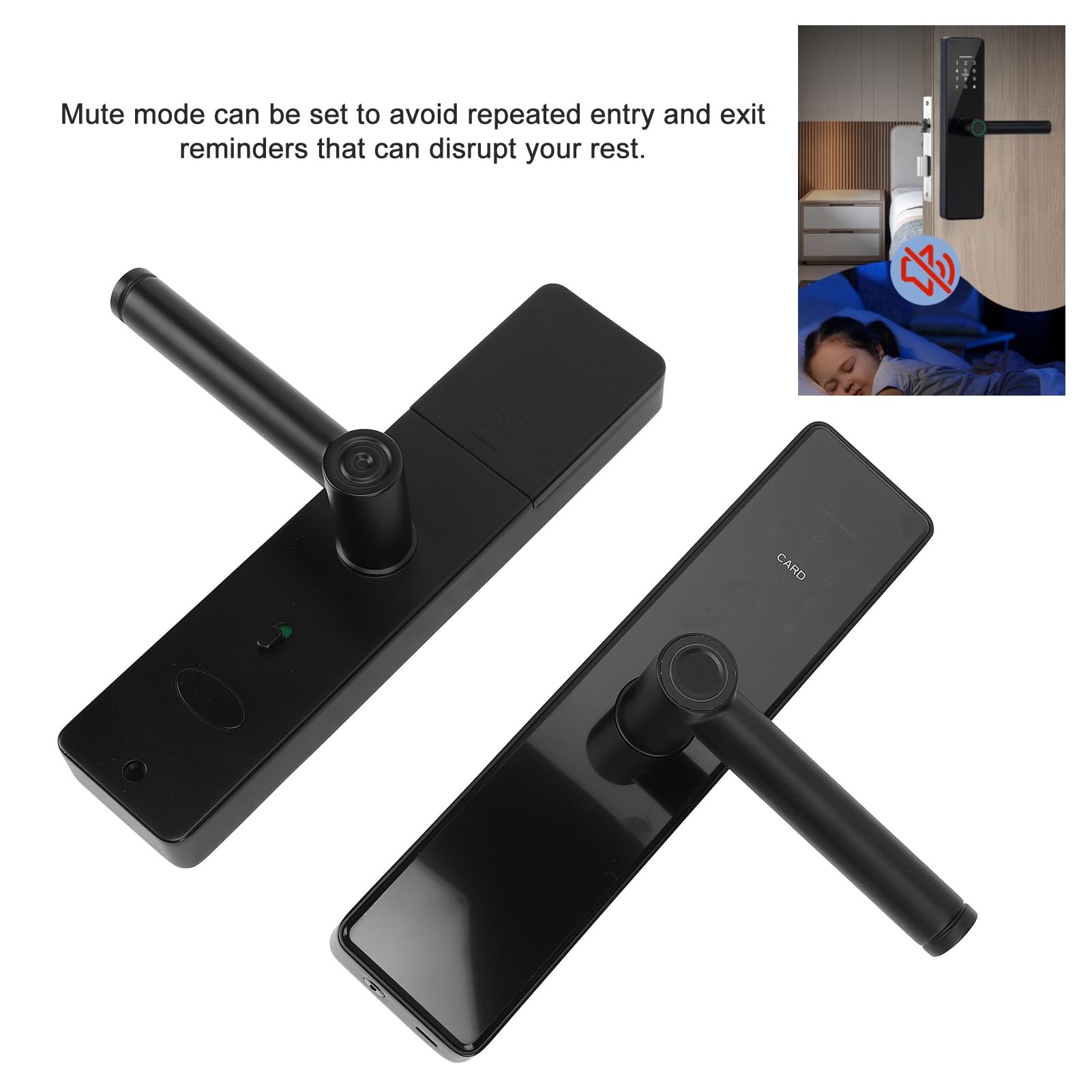 Serratura Intelligente per Porta con Impronta Digitale, Serratura Elettronica Digitale con Tasti a Maniglia Schede IC Password Blocco Ingresso Digitale per Hotel di Appartamenti