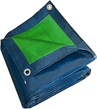 TECPLAST SR150MU High Quality Protective Tarpaulin 4 x 5 m Blue and Green - Waterproof Outdoor Tarpaulin with Eyelets