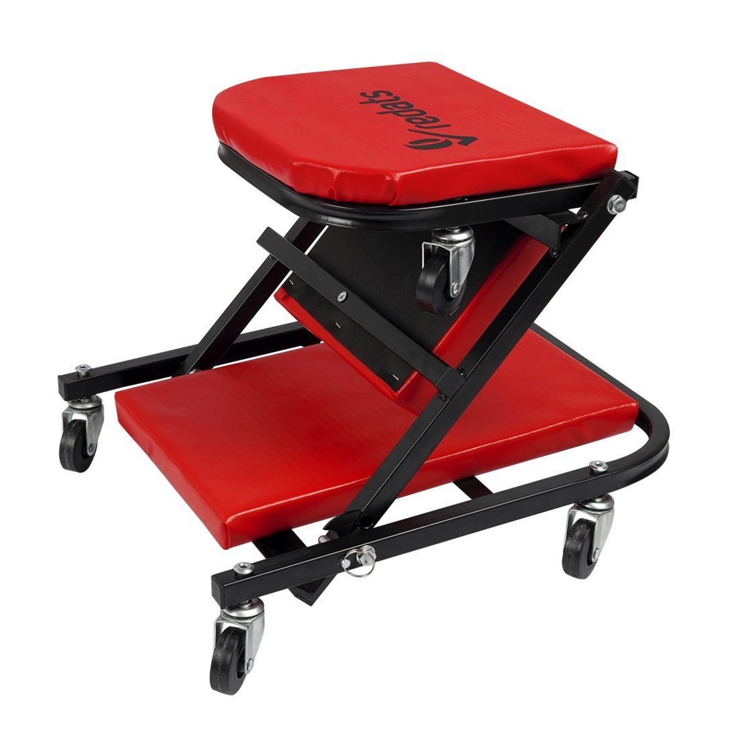 SIO Camilla Taburete Mecánico Taller 2 en 1 con Ruedas – Carro Creeper Convertible para Mecánico – Banco Rodante para Reparación de Coches – Asiento y Camilla Taller Automoción Profesional