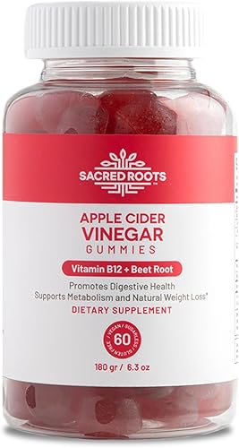 Gomitas de vinagre de sidra de manzana, 60 gomitas Apoya la digestión saludable, gomitas de vitaminas, gomitas ACV, sin azúcar añadido y sin
