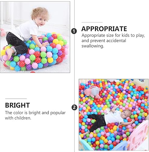 Miniatura 8 de Zerodeko 50 bolas para hogueras, con bolsa de malla de almacenamiento, juguetes coloridos de bolas oceánicas de plástico para pelotas de baño,