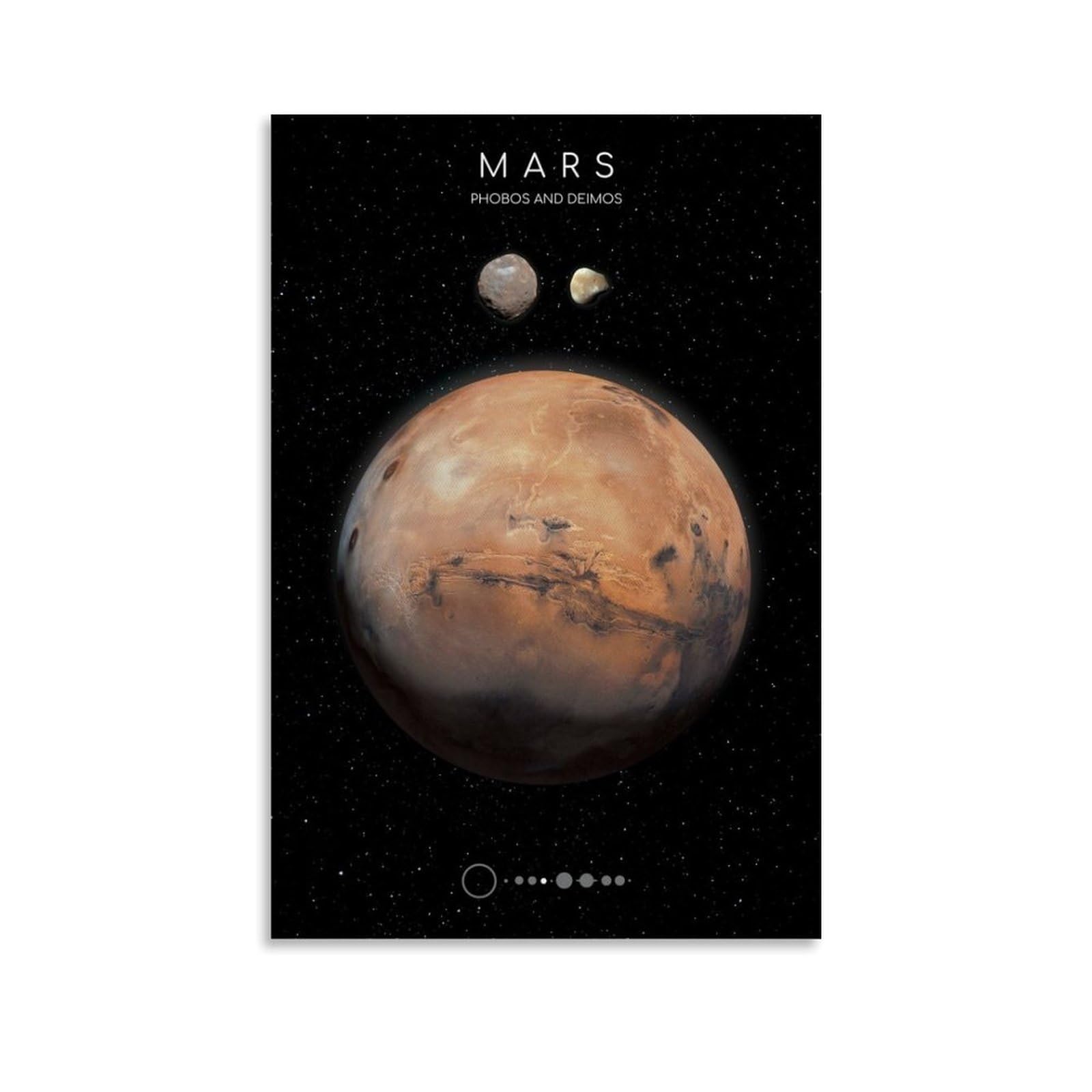 Papient Unframe-Planet Mars Planet Mars Space Poster Office Room Decor Cosmic Starry Sky Wall Art Posters For Wall Decoration 08X12inch(20X30cm)