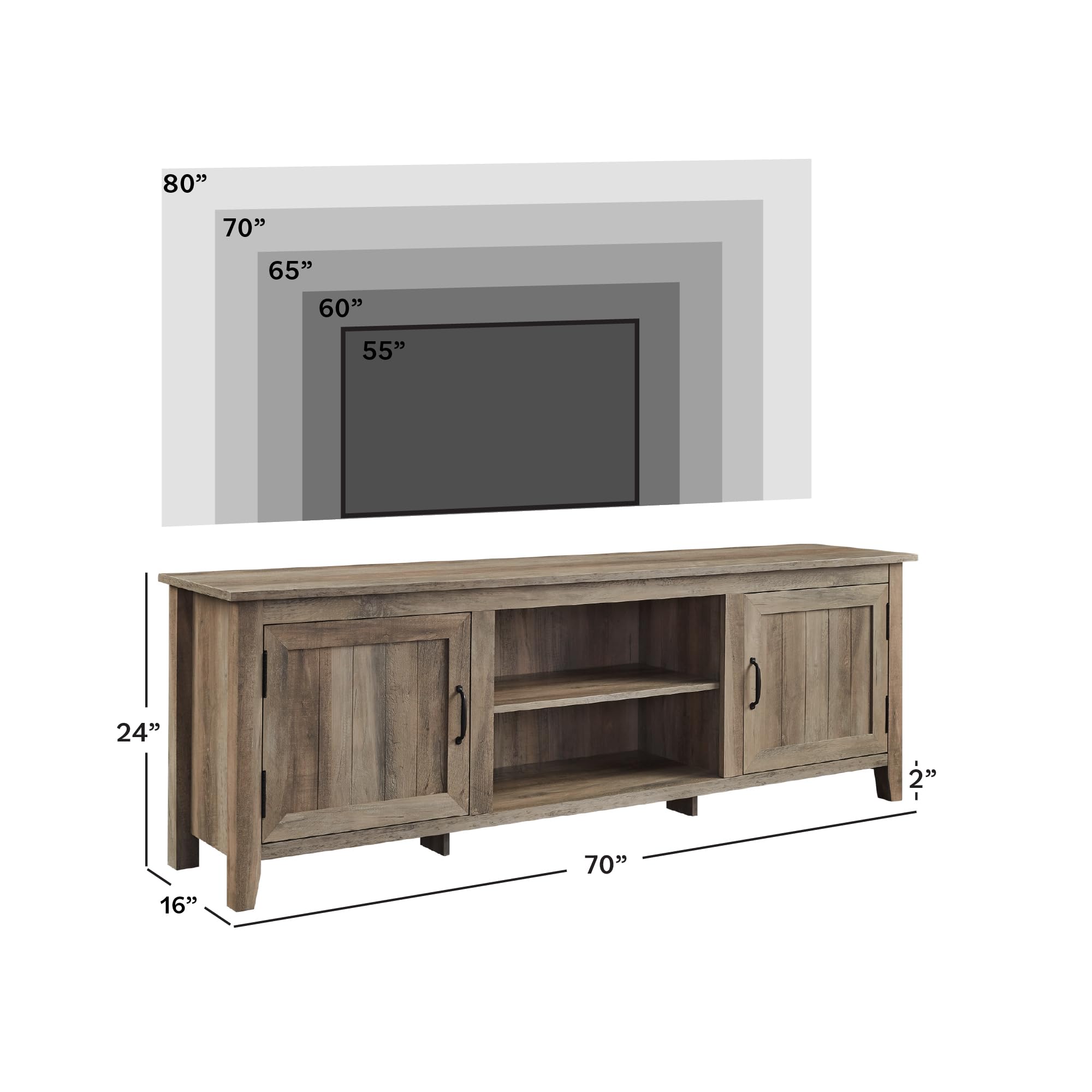 Amazon.com: Walker Edison Ashbury Coastal Style Grooved Door