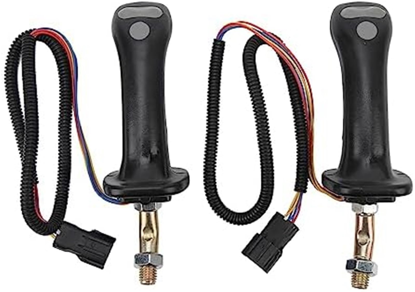 2 manijas de Palanca de Mando for Excavadora de 3 Botones con 6 Pines, manijas de Palanca de Mando for Excavadora, for DH DX150 215 225 300 37020119C Control de Joystick para Excavadora