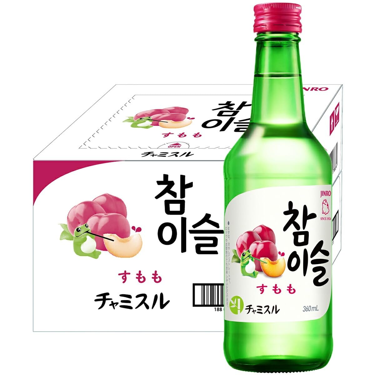 Amazon.co.jp: 〔韓国焼酎〕眞露 チャミスル すもも 360ml 1