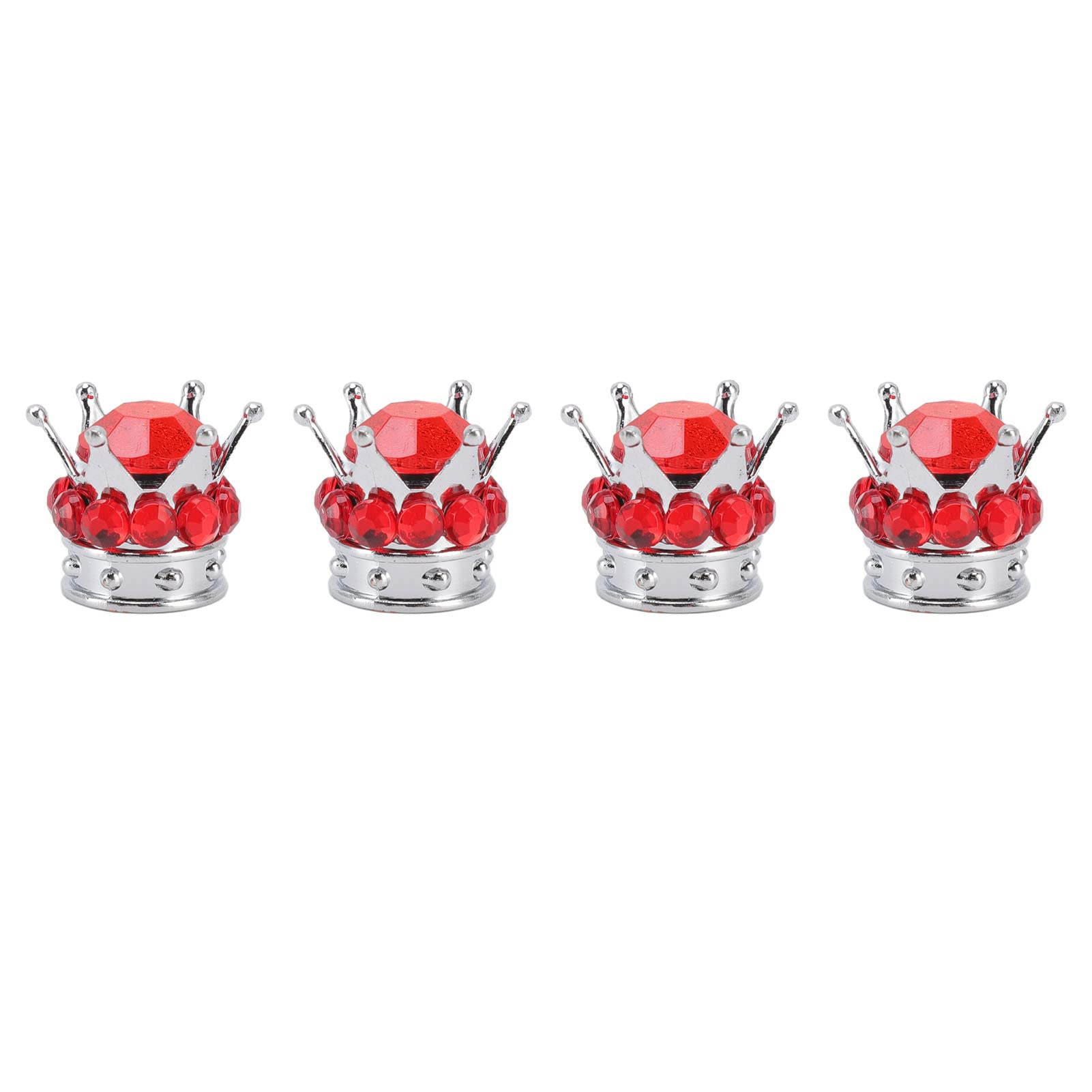 Ajxn 4 Bouchons De Valve De Pneu Rouge Crâne – Inox Universel Pour Voiture, Moto, Vélo