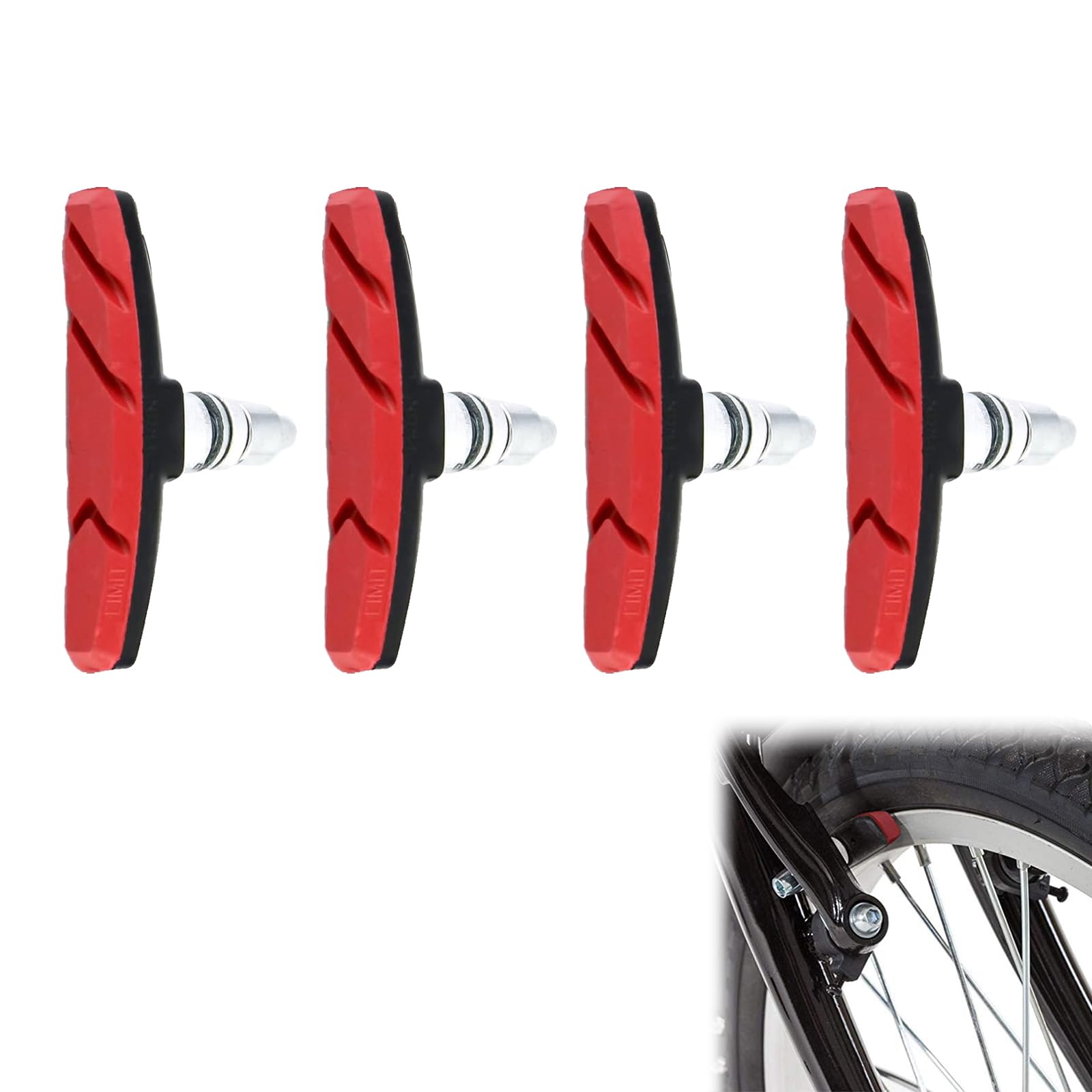 Patins De Frein Vélo Lot De 8 Plaquettes De Frein, Mâchoires De Frein, 70 Mm, Pour Patin Frein Vélo