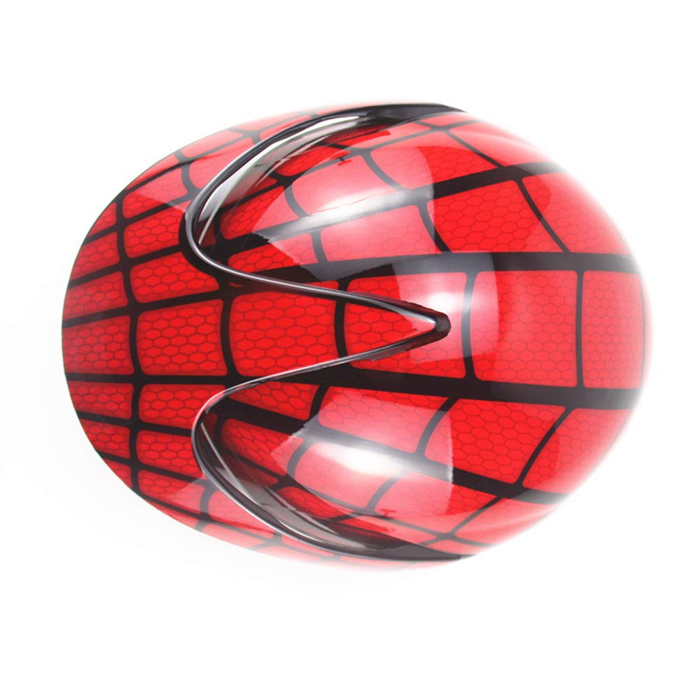 Casco de motocross para niños, casco de motocicleta para niños, niños y niñas, bicicleta, scooter, deportes al aire libre, visor de sol, regalo, por 3-10 años, 48 ​​~ 52 cm, brillante web,Rojo