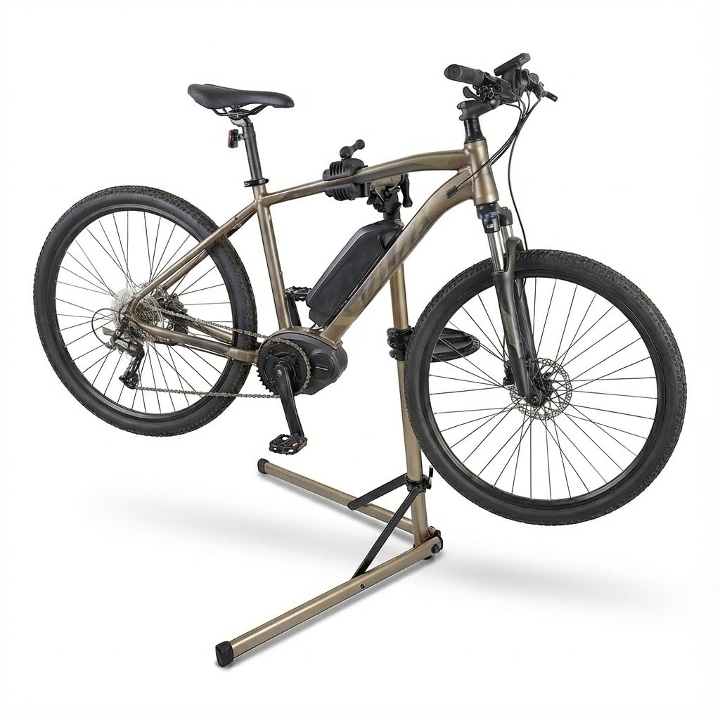 Soporte bicicleta taller con capacidad de carga de 50 kg/110 lb, altura ajustable,soporte reparación bicicleta con un soporte giratorio de 360 grados, fabricado en aleación de aluminio